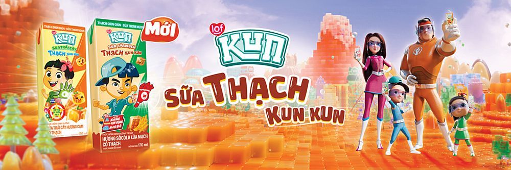 Dairy manufacturer International Dairy Products JSC (IDP) is offering a dairy product with jelly pieces in SIG XSlimBloc carton packs under its popular KUN brand, providing nutritious ready-to-drink milk for kids. This is made possible by SIG's Drinksplus technology integrated into the SIG XSlim 24 Aseptic filling machine. (Photo: SIG)