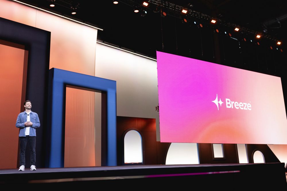 Andy Pitre, EVP of Product, HubSpot, launching Breeze at INBOUND 2024