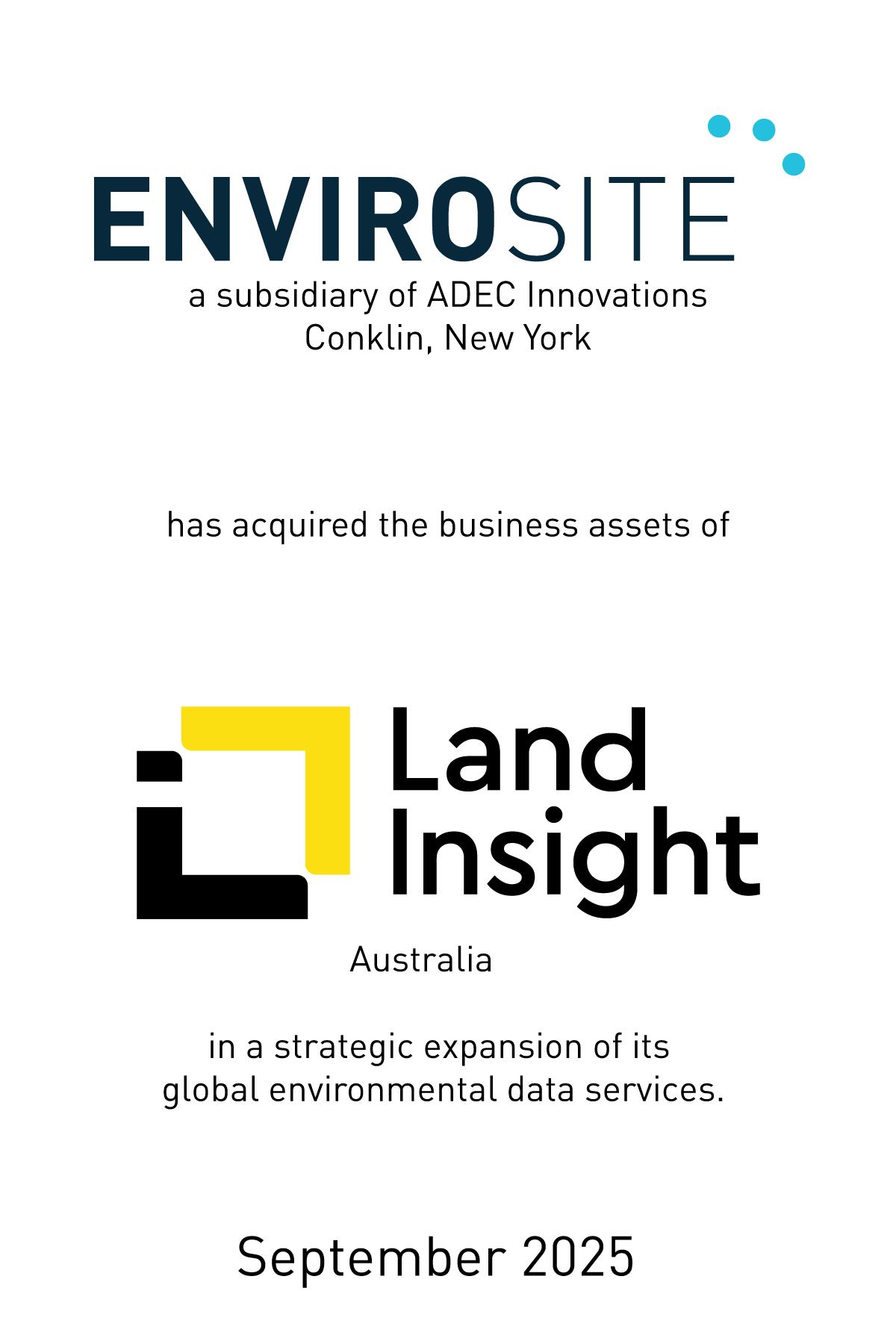 Envirosite Acquires Business Assets for Land Insight