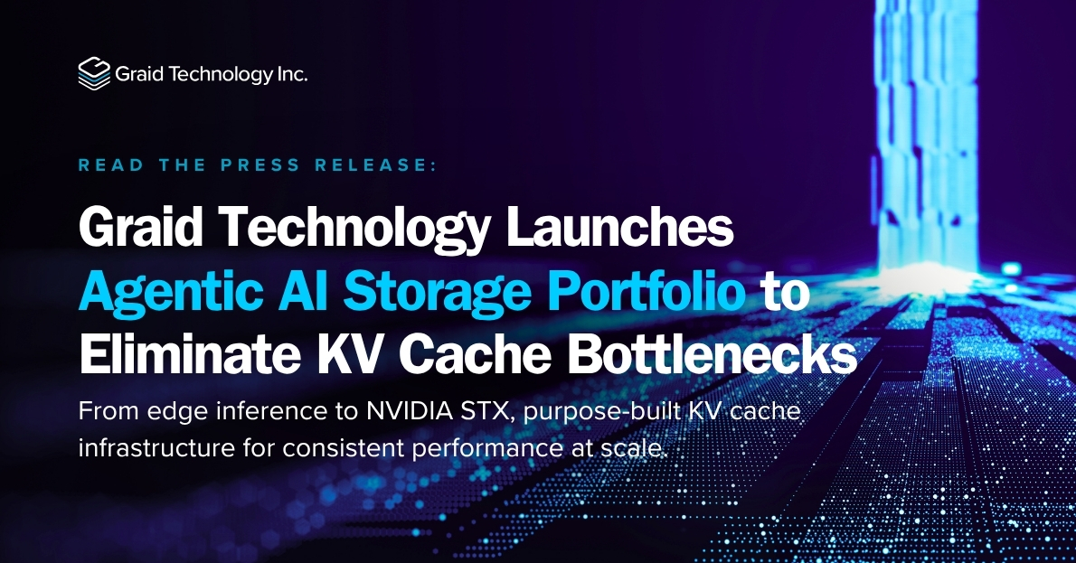 Graid Technology Launches Agentic AI Storage Portfolio to Eliminate KV Cache Bottlenecks